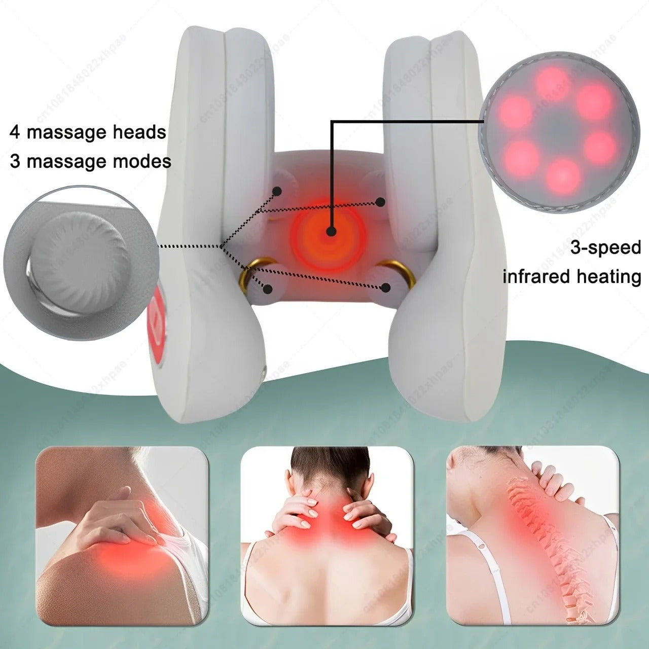 3-in-1 Massage - Heat - Headphones