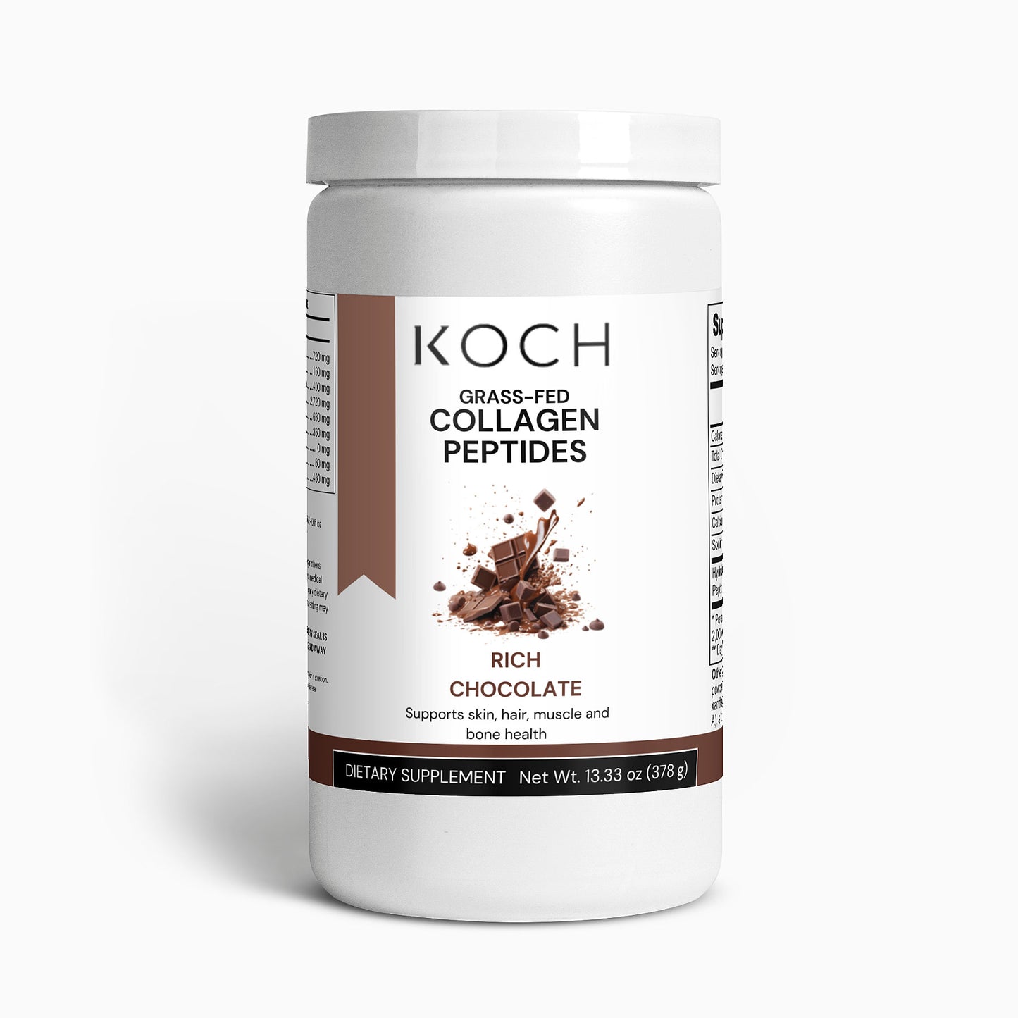 Koch™ Grass-Fed Collagen Peptides Powder (Chocolate)