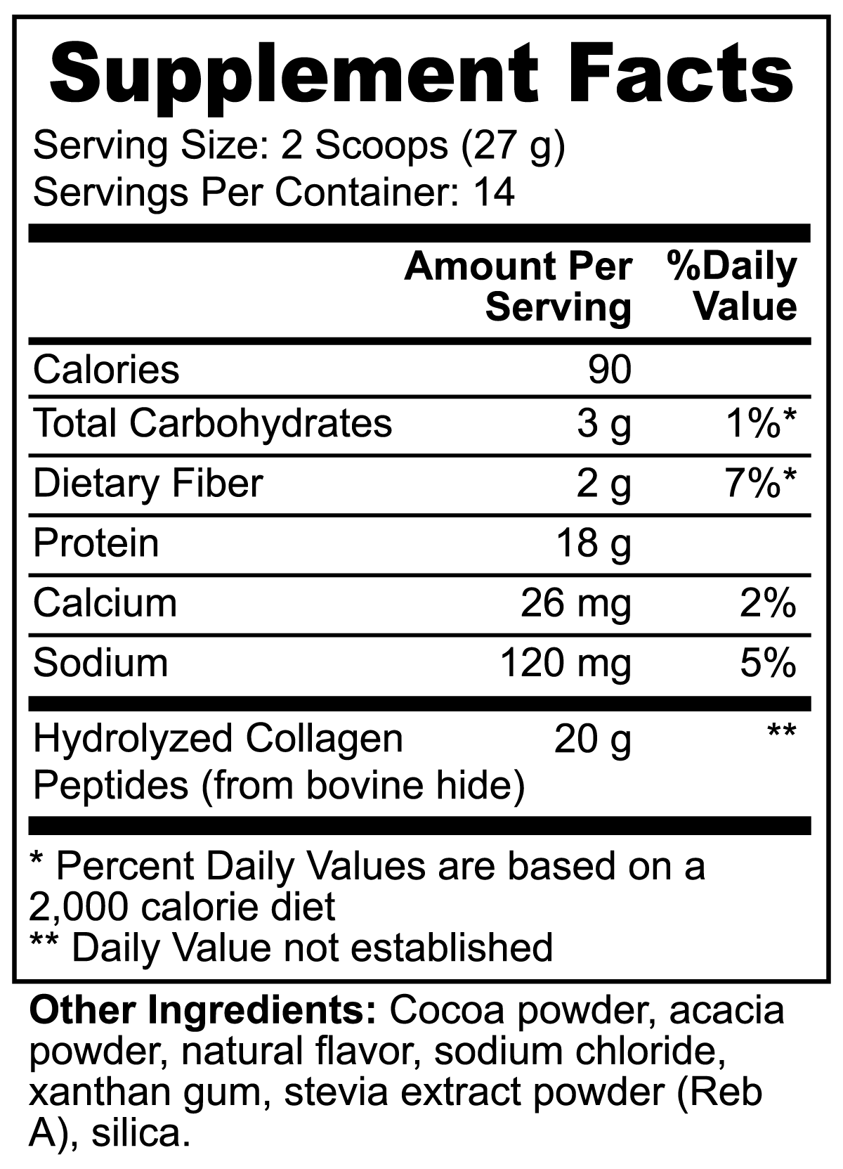 Koch™ Grass-Fed Collagen Peptides Powder (Chocolate)